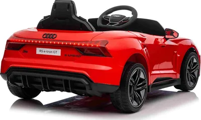 Makina elektrike për fëmijë Audi E Tron GT, telekomandë, ulëse lëkurë, e zezë - 3