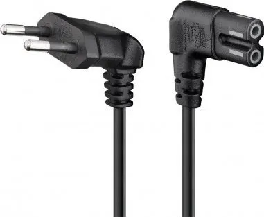 Kabllo rryme Wentronic Goobay 97348, Euro plug në IEC C7, 1 m, i zi - 1