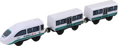 Set tren prej druri Leantoys, pistë 3.2 m, me aksesorë, shumëngjyrësh - 4