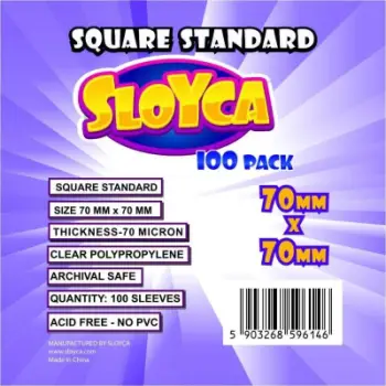Mëngë për karta Sloyca Standard, 70 x 70 mm, 100 copë
