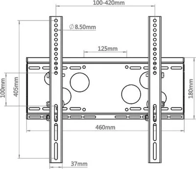 Mbajtës muri TV Hagor WH 50, 32-55", VESA 400x400, i zi - 3