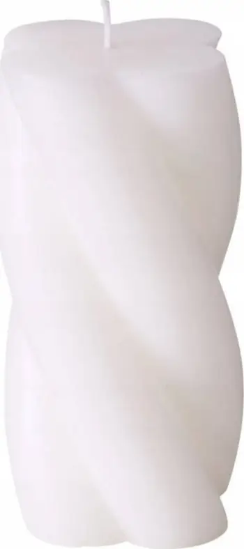 Qiri dekorativ Boltze, 14 cm, i bardhë, spirale