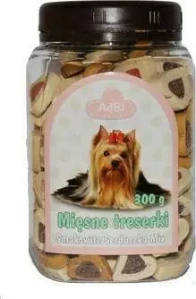 Shpërblime trajnimi për qen ADBI Meat Training Treats Hearts Mix, 300g, përzierje mishi