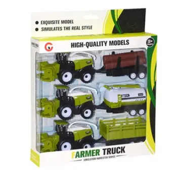 Set mini traktorësh me pajisje ferme 3/1. UNIMIKS