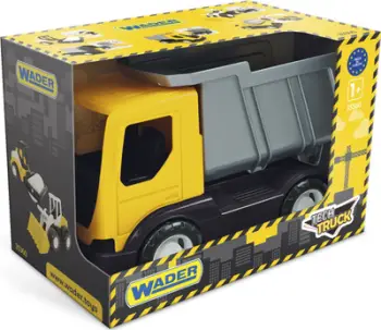 Kamion lodër Wader Tech Truck 35362, dumper, 23cm, verdhë hiri
