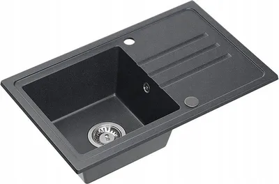 Lavaman kuzhine Quadron BEN 111 me rubinet Kate, granit, 70x44cm, i zi - 2