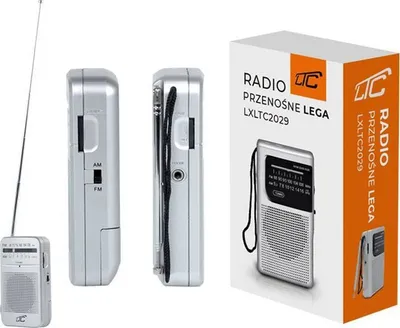 Radio xhepi LTC LXLTC2029, analog AM/FM, me kufje, argjendi - 3