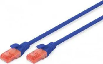 Kabllo rrjeti Digitus Cat 6, RJ45, 0.25m, UTP, blu