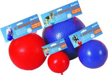 Lodër top për qen Boomer Ball XL, 25cm, plastikë rezistente, i kuq