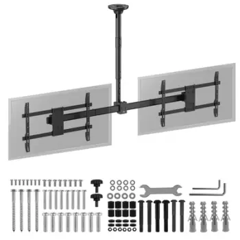 Mbajtëse tavani për TV Maclean MC-111 B, 34"-60", 2x40kg, VESA 600x400, e zezë