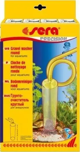 Pastrues zhavorri për akuarium Sera Cleaning Bell, manual, cilindrik, i verdhë