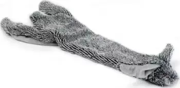 Lodër për qen Beeztees Flatino Rabbit Plush, pa mbushje, me tingull, e zezë