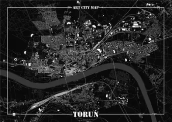 Poster dekorativ Art-Map - Torun