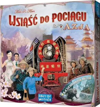 Zgjerim loje Rebel Ticket to Ride Map Collection 1 Asia, 2 harta, për 2 6 lojtarë