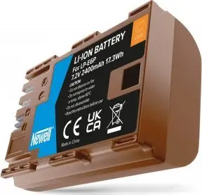 Bateri Newell LP-E6P për Canon, USB C karikim i integruar, e zezë