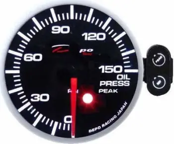 Manometër vaji Depo PK, 52mm, presion vaji, i zi
