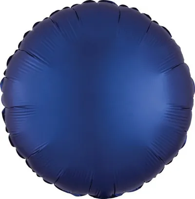 Balonë folie Party Deco Lustre Navy Blue Round, 43cm, rrumbullake, blu navy - 1