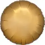 Balon metalik PartyDeco Lustre Satin Gold Round, 43cm, i artë