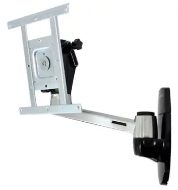 Mbajtëse muri për monitor Ergotron LX HD Wall Swing 45-268-026, deri 42", 22.7kg, e zezë argjendtë