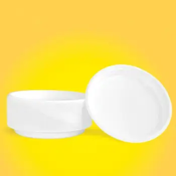 Pjata plastike Office Products, 100 copë, të bardha