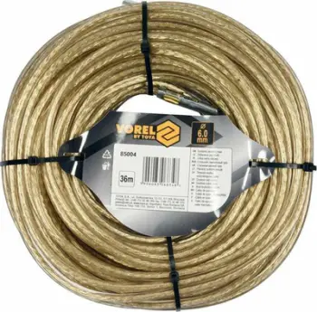 Kabllo çeliku Steel Customs 36m, 6mm, gri metalike