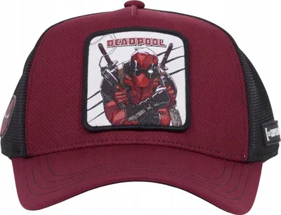 Kapele trucker Capslab Marvel Deadpool Junior, poliester, për fëmijë, e zezë e kuqe - 2