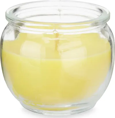 Kandil aromatik Bigbuy Home Citronella, 7.5 x 6.5 x 7.5 cm, i verdhë - 1