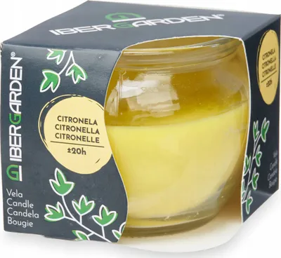 Kandil aromatik Bigbuy Home Citronella, 7.5 x 6.5 x 7.5 cm, i verdhë - 3
