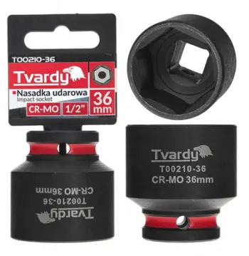 Çelës goditës çorap Tvardy T00210-36, 1/2", 36mm, CR-MO, i zi