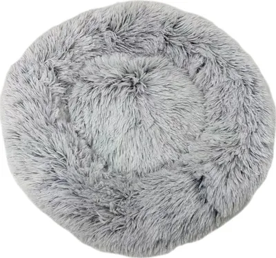 Shtrat për kafshë Hoppy Pets, 70x70x16 cm, poliestër, gri - 3