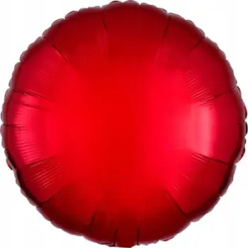 Balonë dekorative rrumbullake folje, 45cm, e kuqe metalike