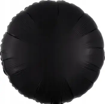 Balon foli Lustre Black Round, 43cm, rrethor, e zezë