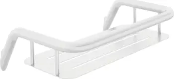 Raft dushi Shower K, metal, montim në mur, i bardhë
