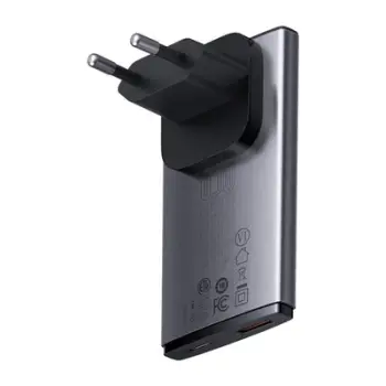 Karikues Baseus GAN5 Pro, USB-A, USB-C, 65W, i hirtë