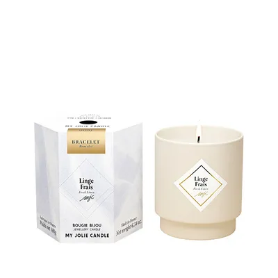 Set dhuratë My Jolie Candle Les Surprenantes Fresh linen 320282, qiri aromatik + byzylyk - 1