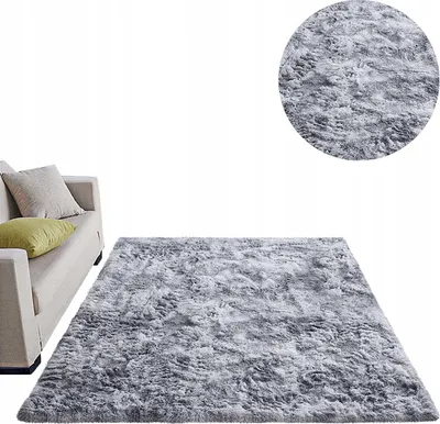 Tapet Dense Soft Plush Shaggy Ombre, 130x190 cm, push 3.5 cm, gri ombre - 1