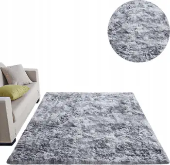 Tapet Dense Soft Plush Shaggy Ombre, 130x190 cm, push 3.5 cm, gri ombre