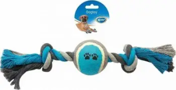 Lodër për qen Duvo+ Rope 2 Knots me top, 40cm, shumëngjyrëshe