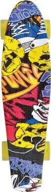 Skateboard Schildkrot Retro Party 510782, 56x14 cm, i verdhë