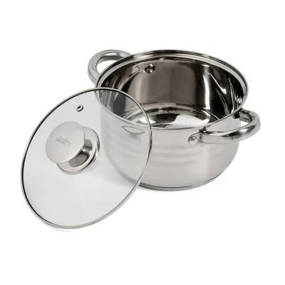 Tengere Heinner Myra, 18 cm, 2.5L, çelik inox me kapak xhami - 2