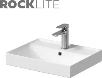 Lavaman për mobilje Cersanit Larga 50, qeramikë ROCKLITE, Euro White, i bardhë