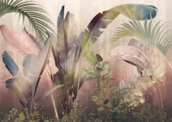 Murale murale Rainforest Mist, 3.5m x 2.5m, 7 panele, shumëngjyrëshe
