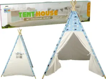 Çadër tipi për fëmijë LeanToys House Tent Clouds, për ambiente të brendshme dhe kopsht, e papërshkueshme nga uji, shumëngjyrëshe