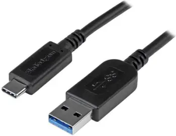 Kabllo StarTech USB-A - USB-C USB (USB31AC1M), 1m, e zezë