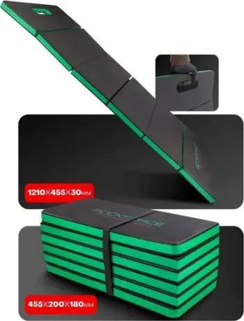 Tapet palestre Rockforce RF-TRL8002-1B, i palosshëm, 1210x455x30mm, jeshile e zezë
