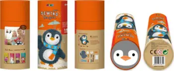 Set qepjeje Avenir Sewing Sew a Penguin Keyring, lodër krijuese për fëmijë, varëse çelësash pinguin, shumëngjyrësh