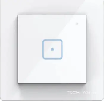 Ndërprerës wireless një-vendësh Tech Controllers FS-01, kontroll ndriçimi, i bardhë