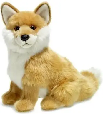Lodër plushtë WWF Red Fox With Baby, 28 cm, kafe