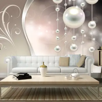Fototapet murale Artgeist Pearl Dream, 140 x 140 cm, bezhë rozë