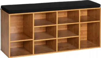 Stol këpucësh WENKO Finja, 103x29.5x48cm, bambu, kafe natyrale